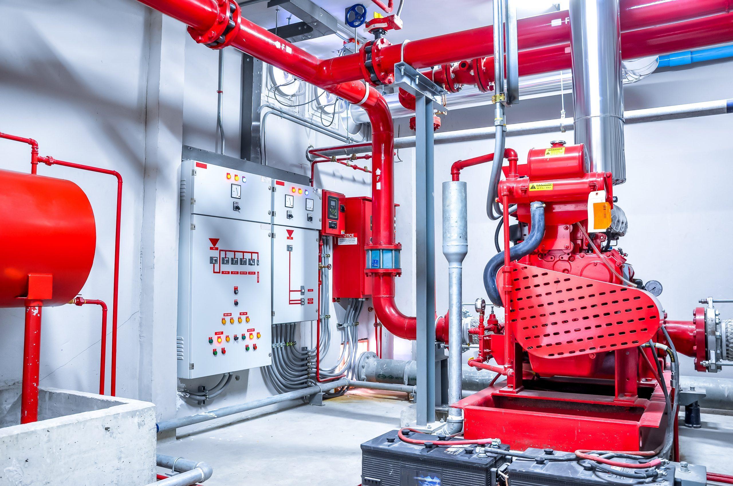 Reference photograph of firefighting system installation