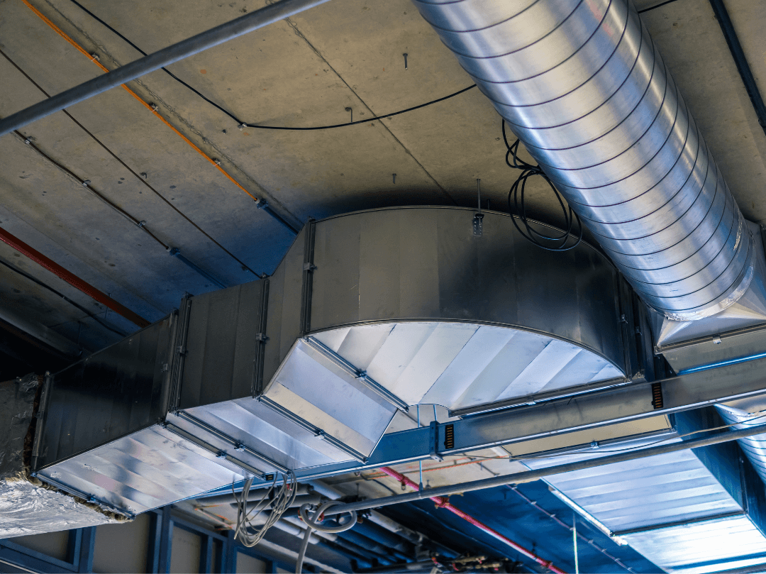 Reference photograph of mechanical ventilation installation